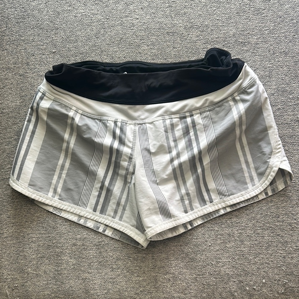 Lululemon Athletica Gray and Black Athletic Shorts
